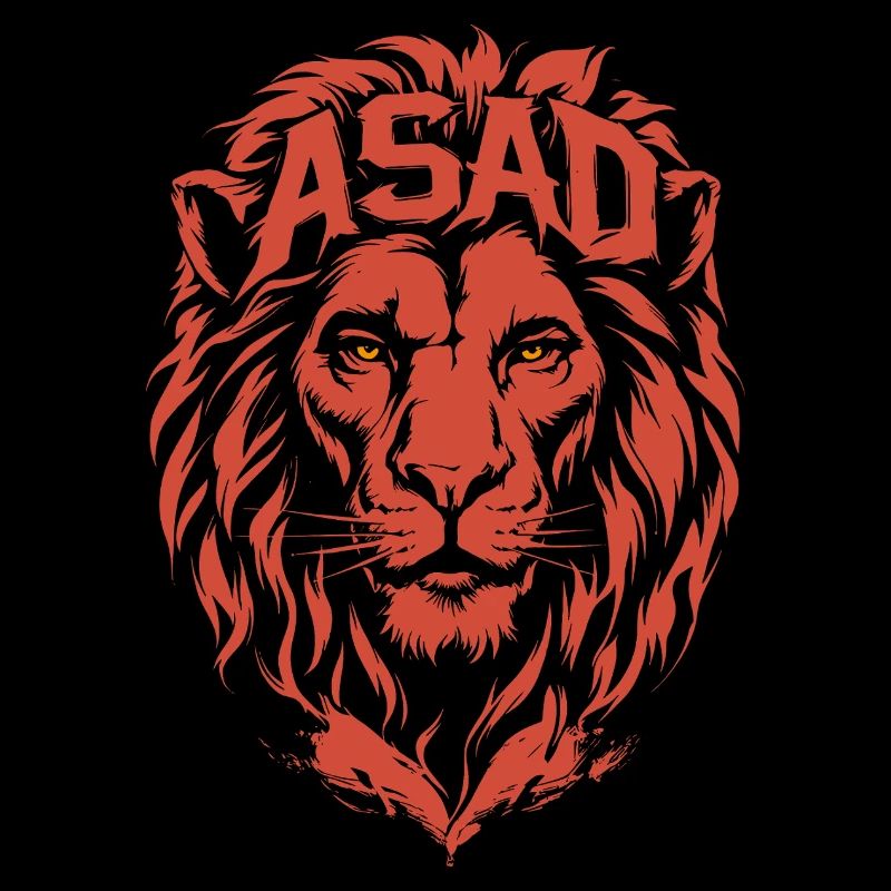 Lion Rouge ASAD Tête Impérieuse