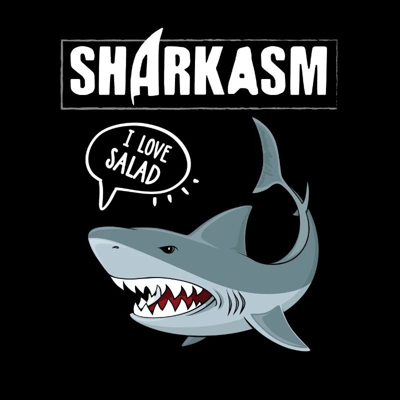 Sharkasm lustiges Sarkasmus und Hai Vegetarier