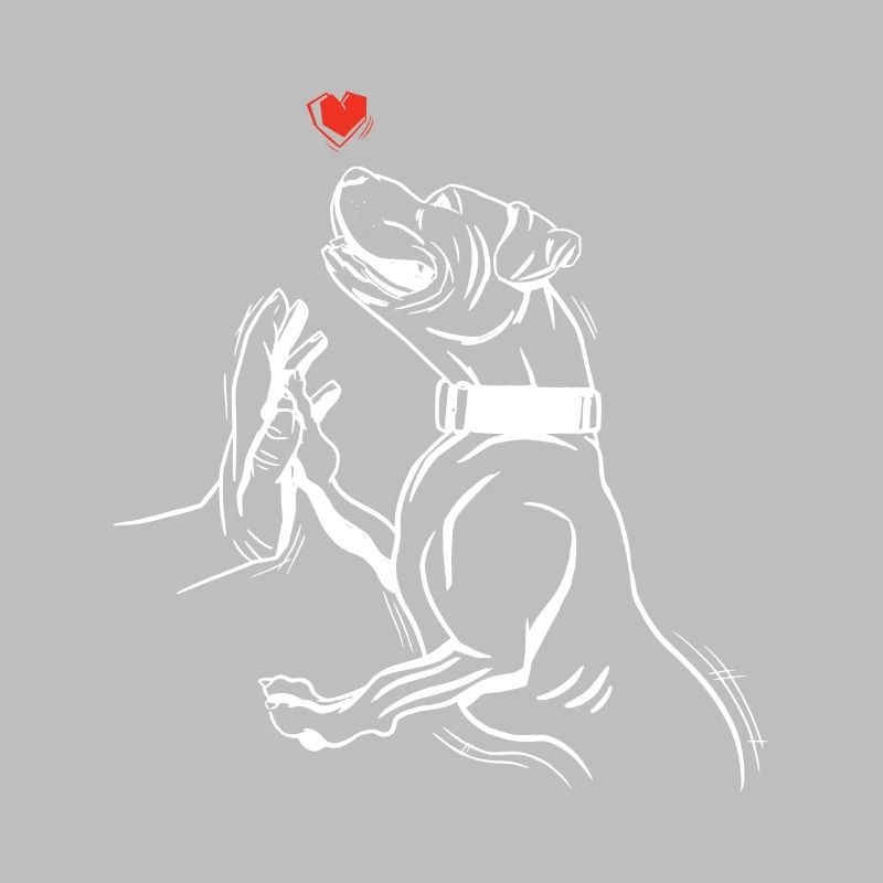 Hand-drawn pitbull