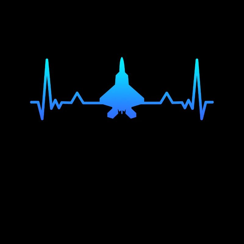 Flugzeug Heartbeat Kampfjet Geschenk Papa Mama