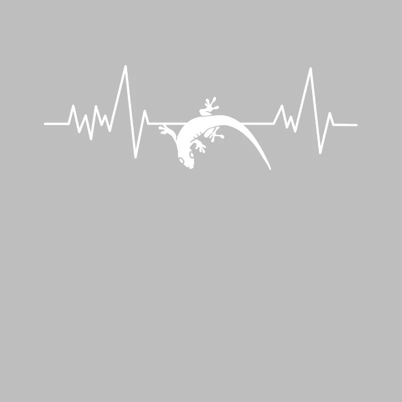 Heartbeat Lizard Pulse Animals ECG Gift Man