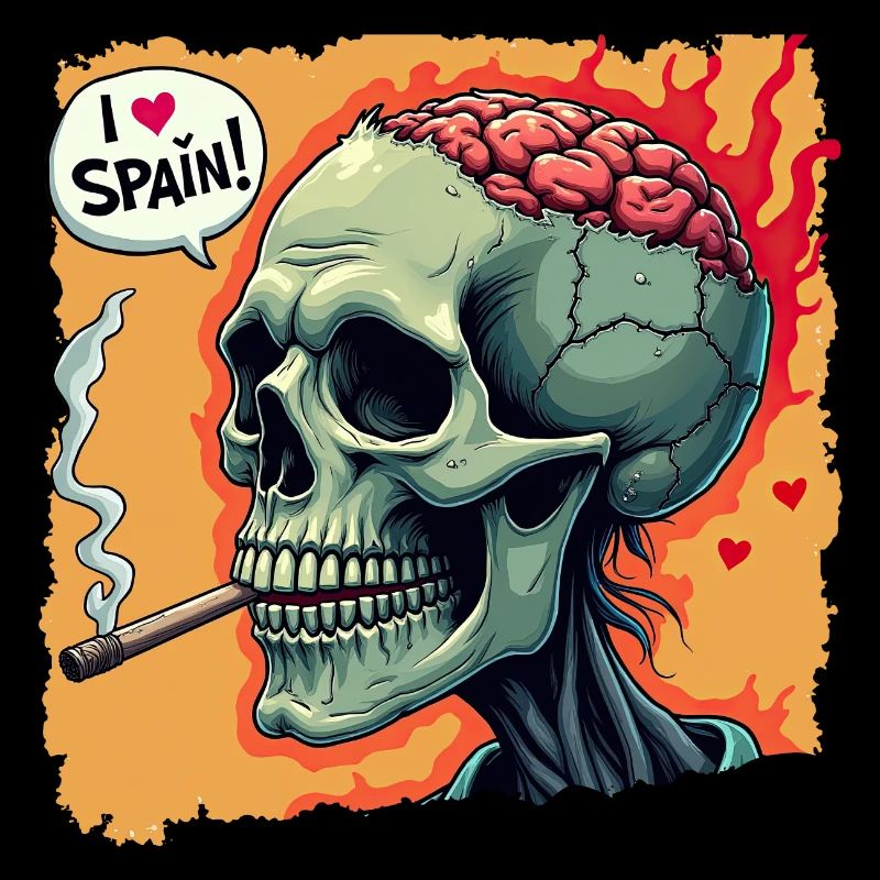 Zombie Skull – I Love Spain Design