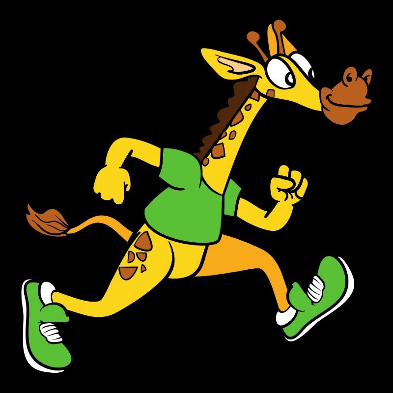 Girafe sprinter jogging athlétisme