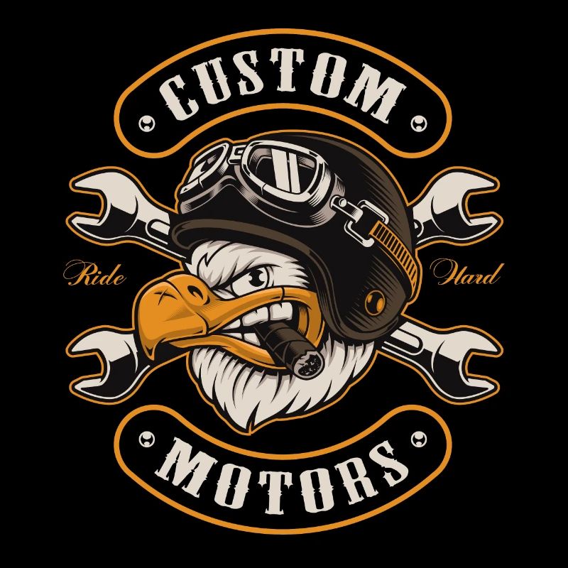 Chopper, Mottorrad, Biker, Adler