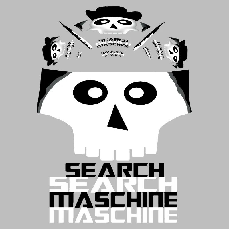 Schädel Suchmaschine Logo Shirt Informatik Design 