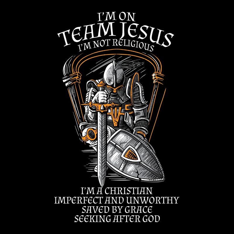 Ritter Templer Crusader Shirt - Ich bin auf Team Jesus