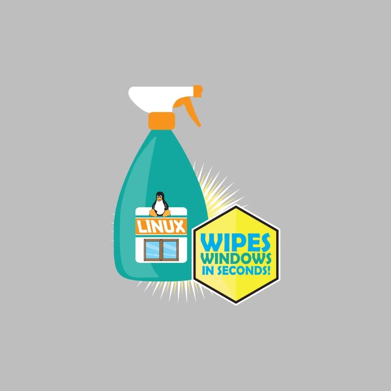 Funny Linux Penguin Tux Cleaner Gift Computer