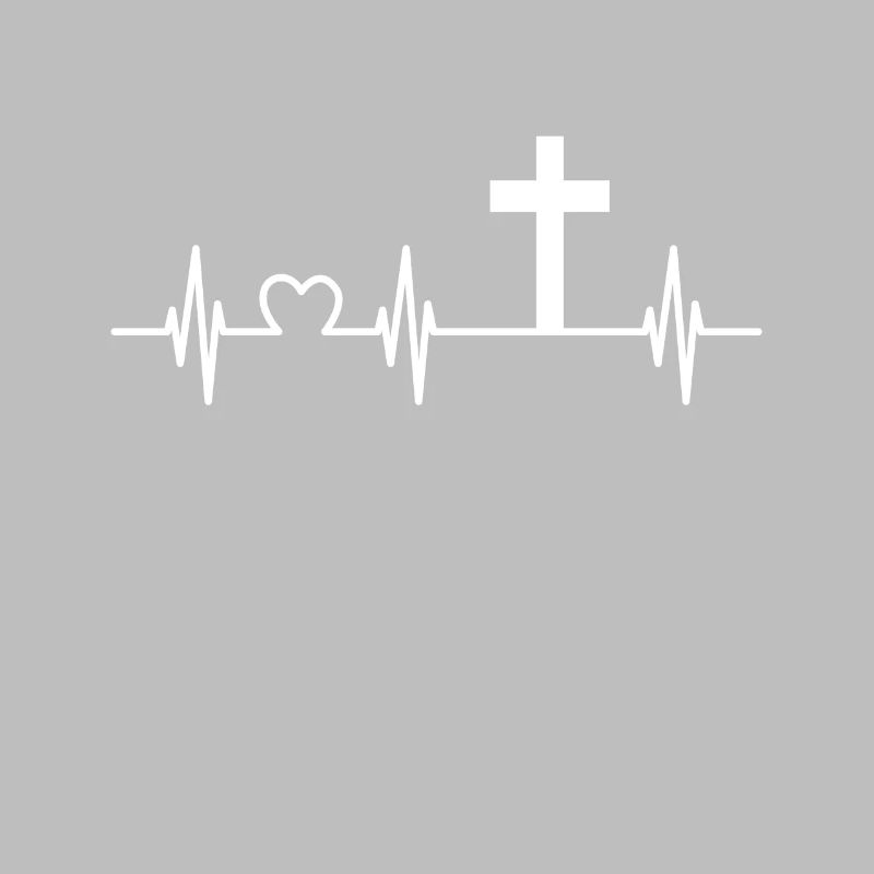 Herzschlag Herzfrequenz Kreuz Christ Gott Jesus