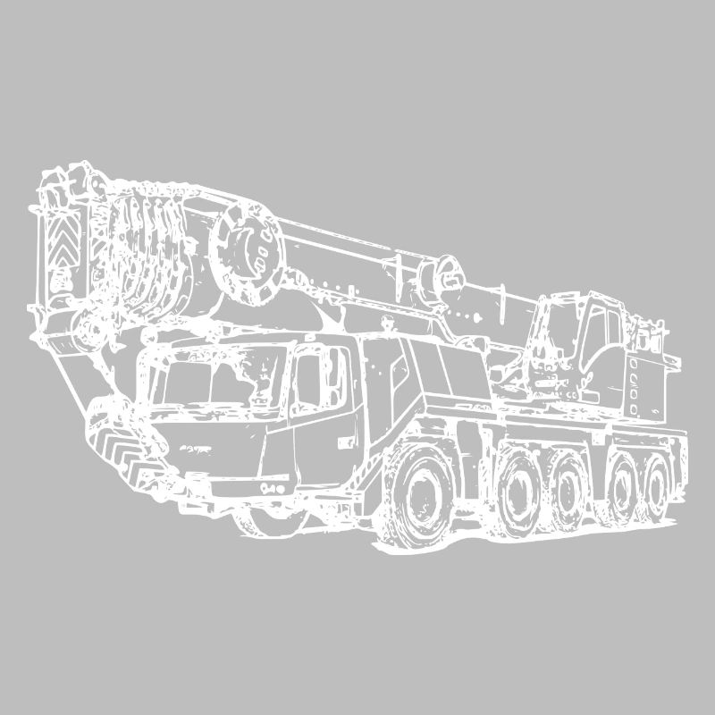 Mobile crane crane crane 5 axle white