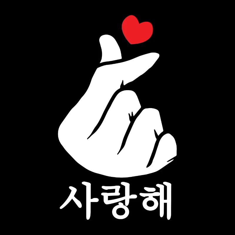 Saranghae Liebe KPop Finger Herz Koreanisch