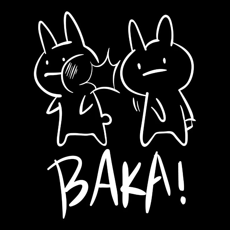 Kawaii Baka Gifles rabbit pour otakus, Anime