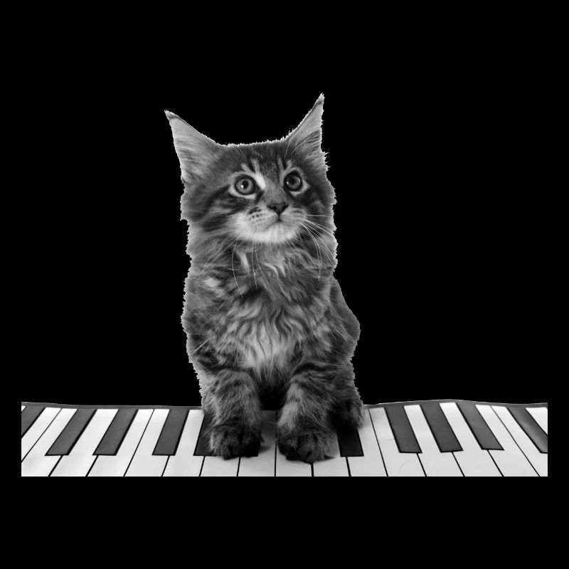 Mignon piano chat clavier pianiste