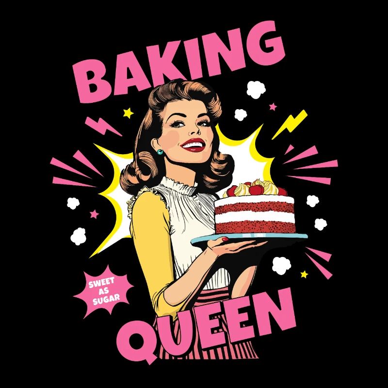 Baking Cake Baking Queen Baking Fairy Baker Pop Art