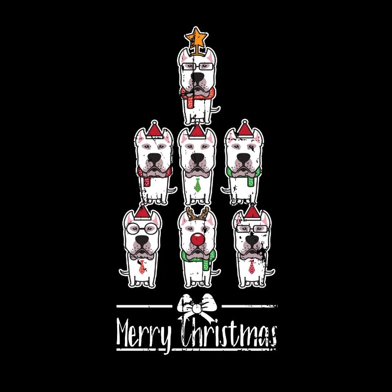 Dogo Argentino Christmas tree