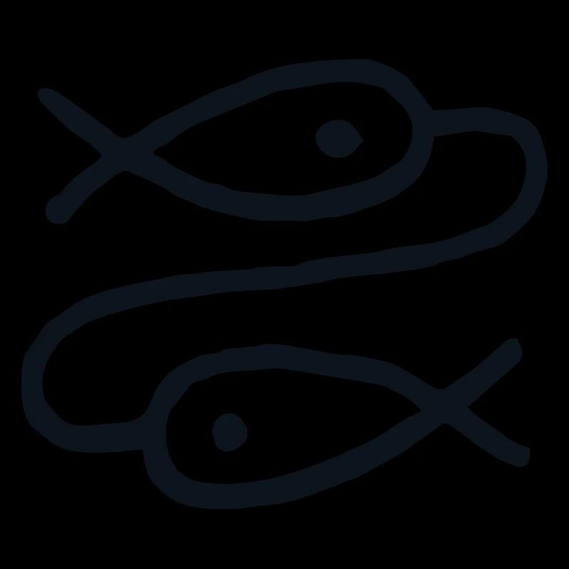 Signe du zodiaque no. 3 (poisson) - schwarz / noir