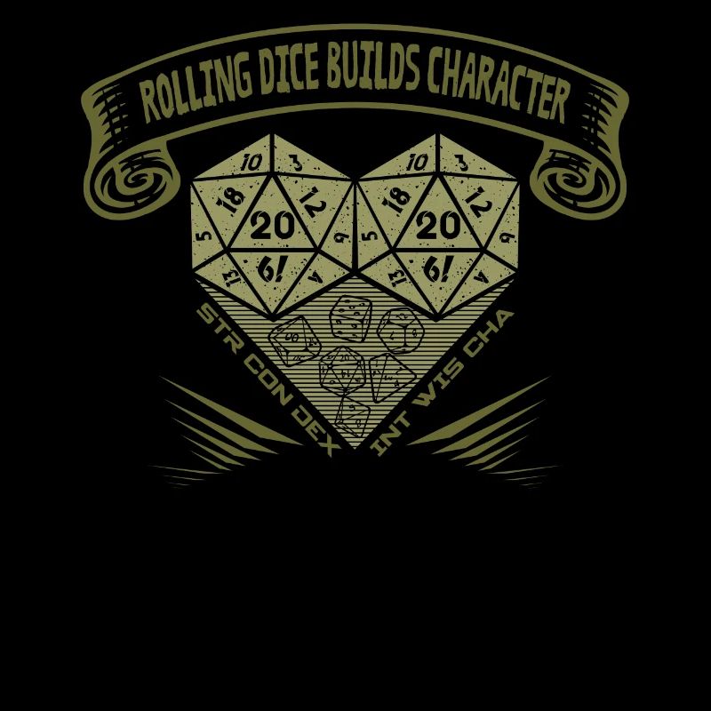 Rolling Dice Builds Character - D20 Tabletop RPG