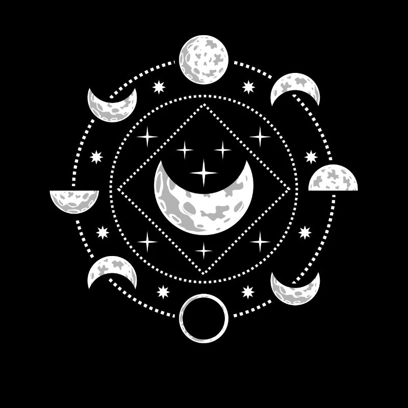 Luna Tee Astrologie Und Vollmond Kreis Astrologie