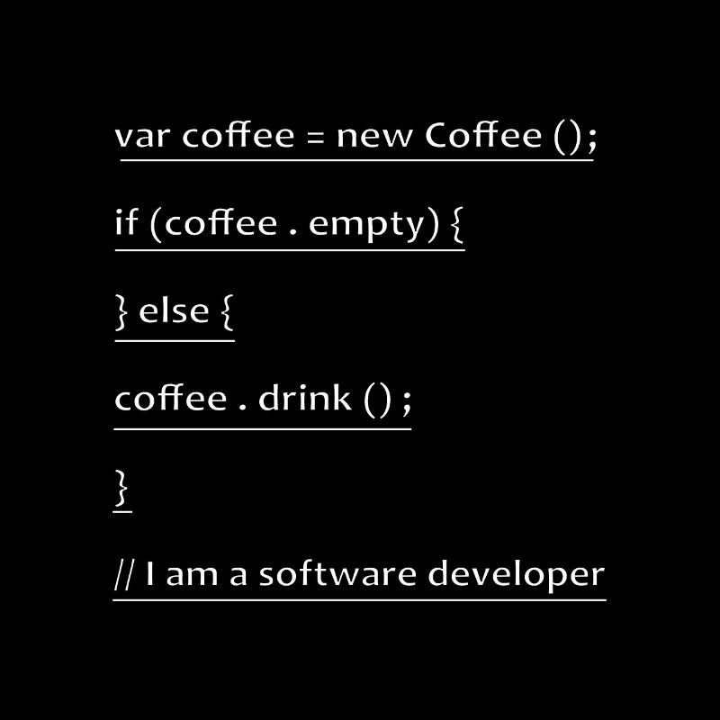 Code informaticien développeur café