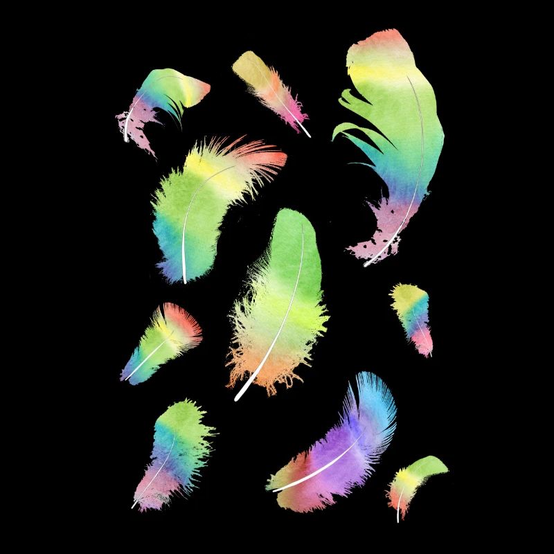 Federn Regenbogen vintage styl Geschenkidee