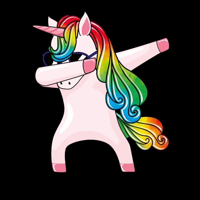 Dabbing Unicorn dans des lunettes de soleil Rainbow Unicorn Dab