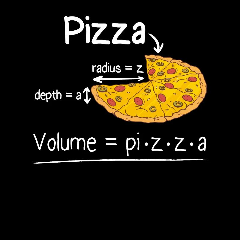 Formel lustiges Pizza und Mathe Meme Mathe Lehrer