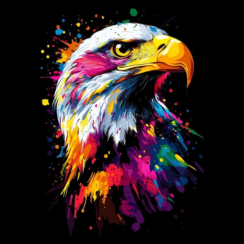 Adler Vogel Pop Art Bunt