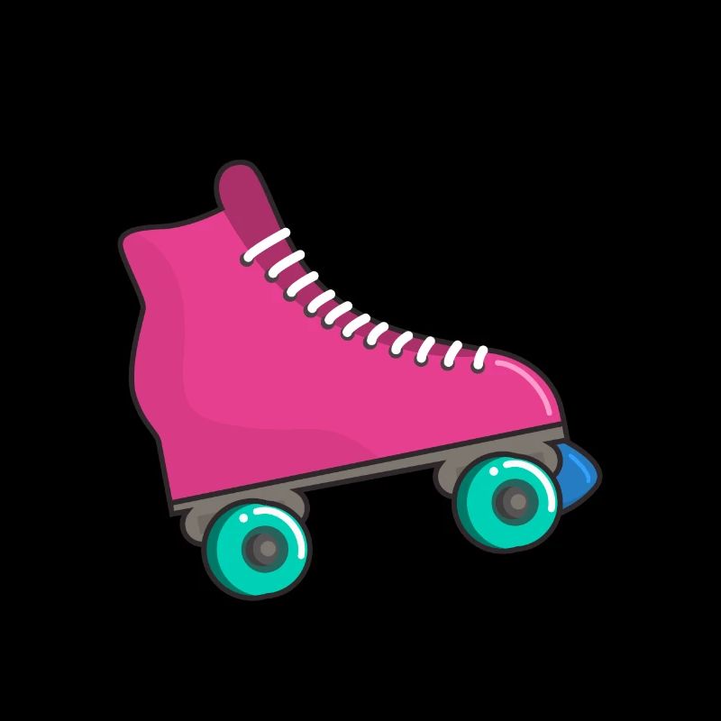 Roller skates in pink roller skating