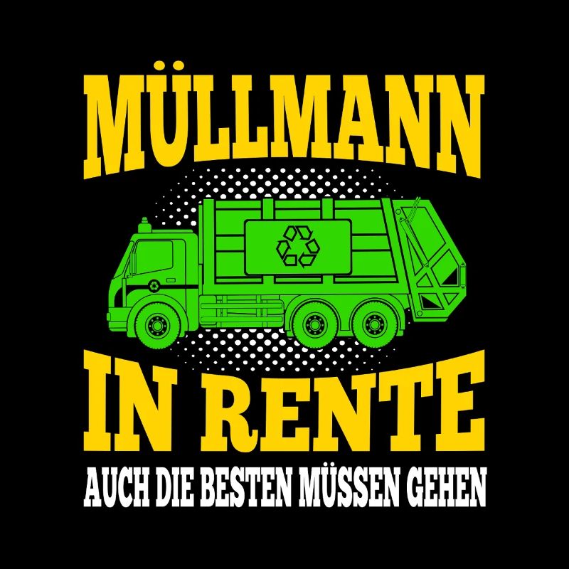 Müllmann In Rente Müllabfuhrauto Müllmann Rentner