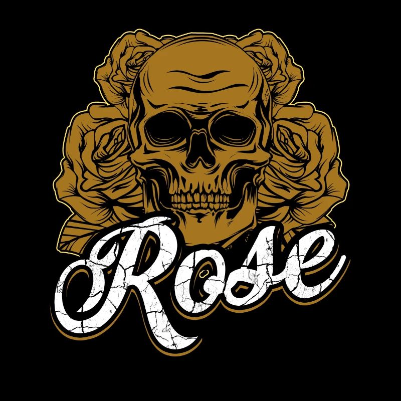 Crâne, roses, crâne, fleurs, crâne