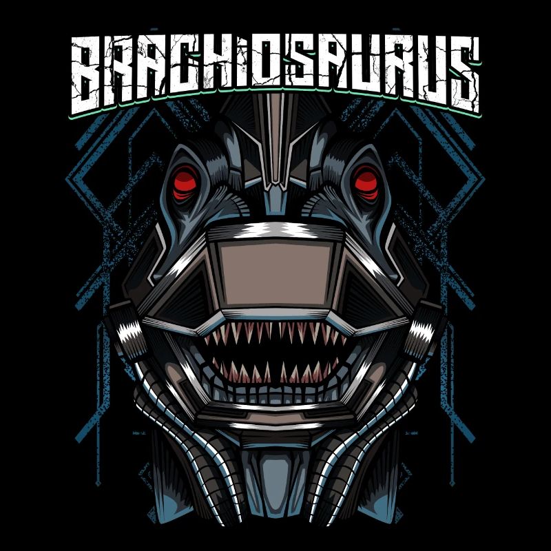 Cyborg Brachiosaurus Dinosaure Scifi