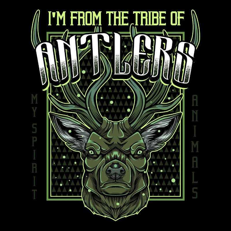 Modern Hirschkopf | Waldtier Rehbock Geschenkidee