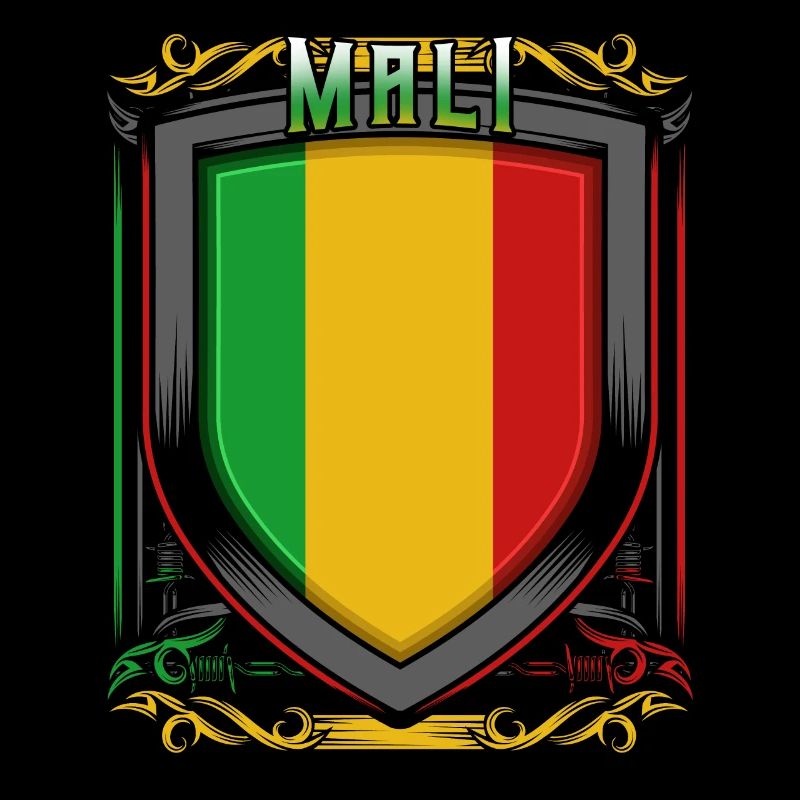 Malische Wappen Republik Mali Malier Geschenkidee
