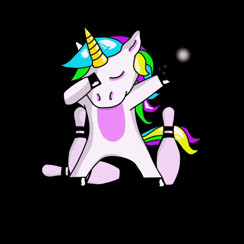 Bowling Unicorn Dabbing Einhorn cône
