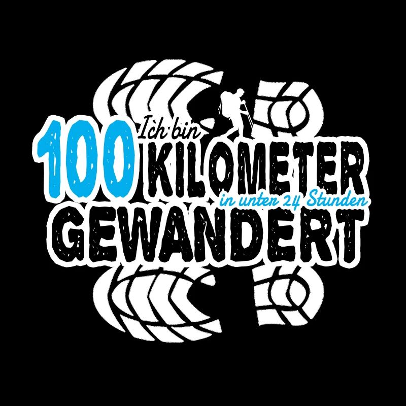 100 Kilometer GEWANDERT Marsch Geschenk Wandern