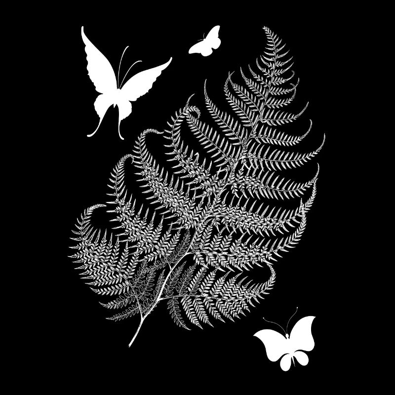 Fern butterflies design