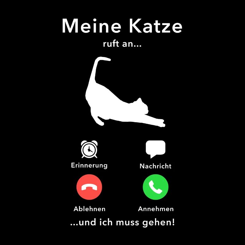 Katze Ruft An Lustiges Katzen Geschenk