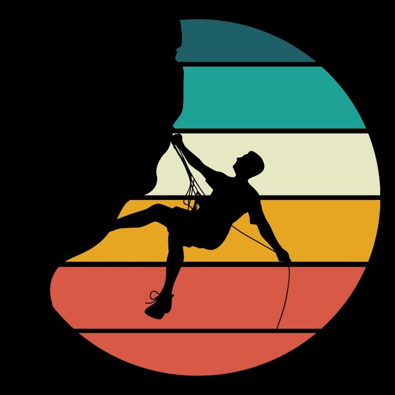 Kletterer Boulderer klettern bouldern Retro