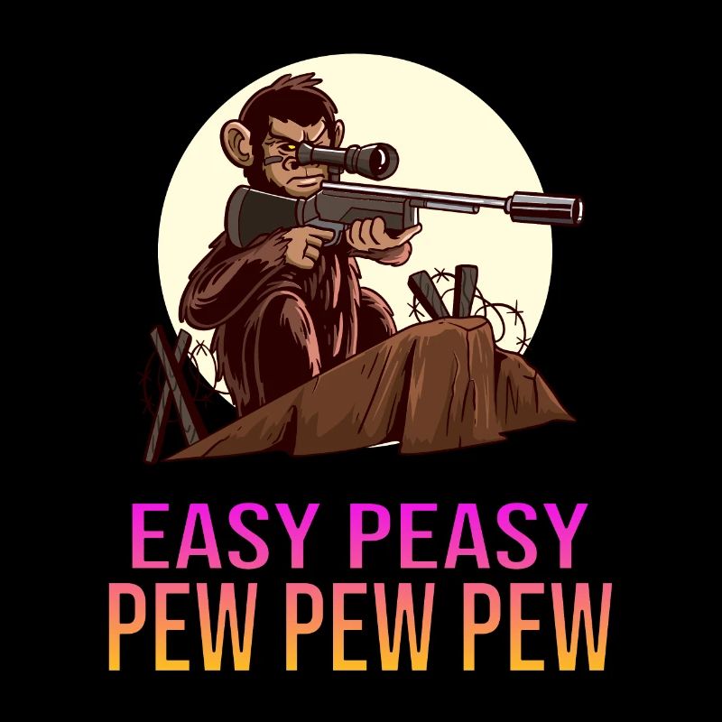 Fusil de précision Easy Peasy Pew Pew Pew Monkey