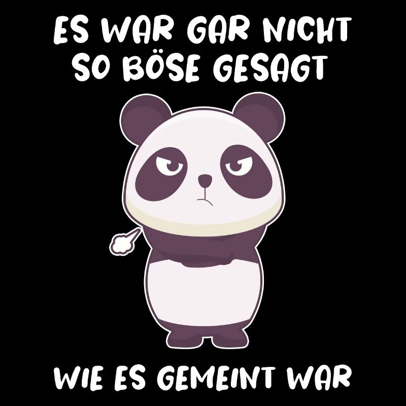 Böser Panda-Bär Sarkasmus Ironie Spruch