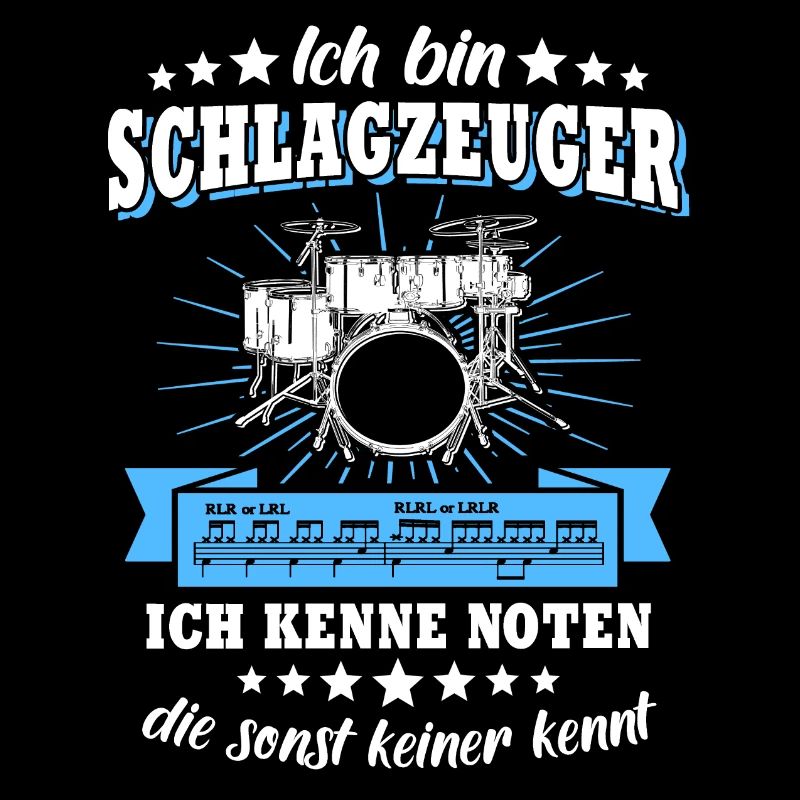 Schlagzeuger Drummer Sprüche Noten Geschenk