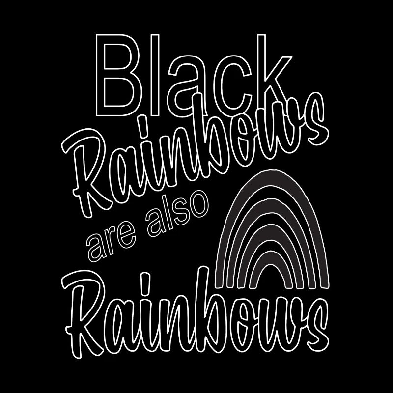 Black Rainbow Saying Grufti Gothic