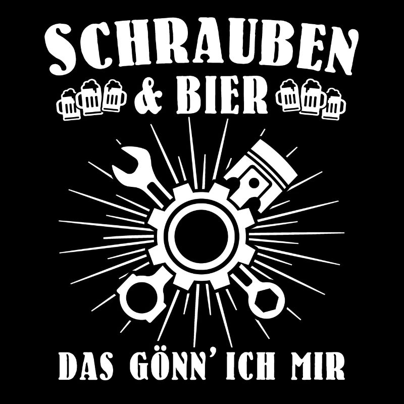 Schrauber Bier Schrauben Autoschrauber Biertrinker