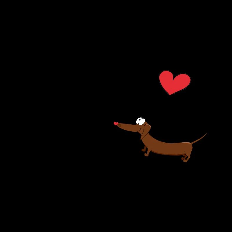 Teckel comique mignon avec dicton