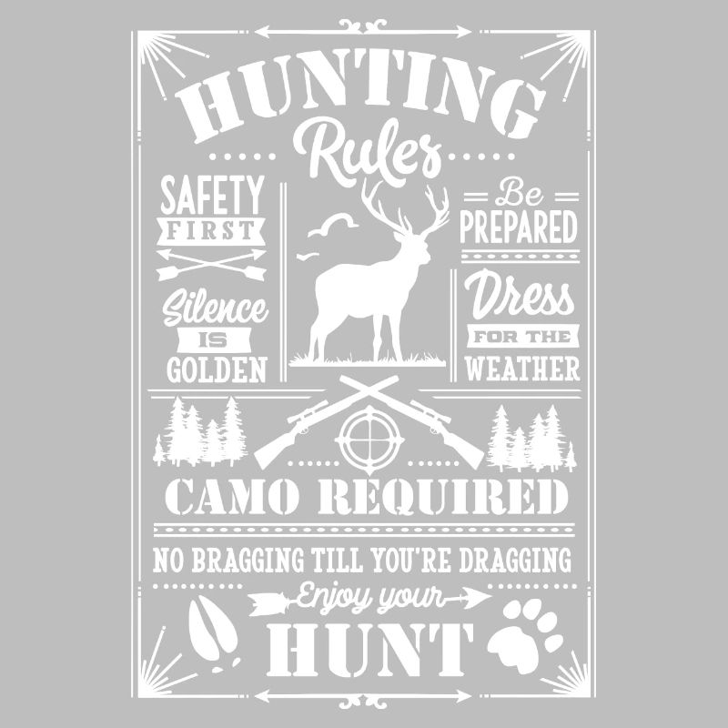 Hunting rules white
