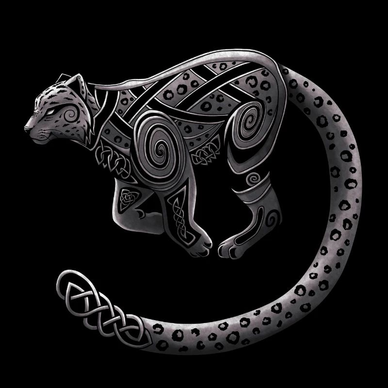 Celtic Snow Leopard (Vintage / Gray-Black)