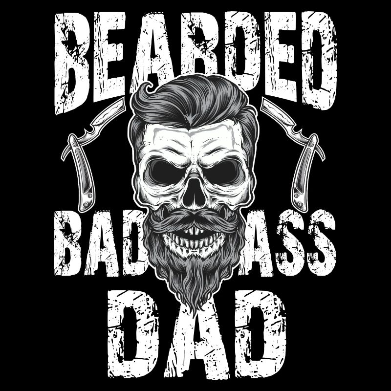 Bearded Daddy Beard Skull Barber Hair Beard