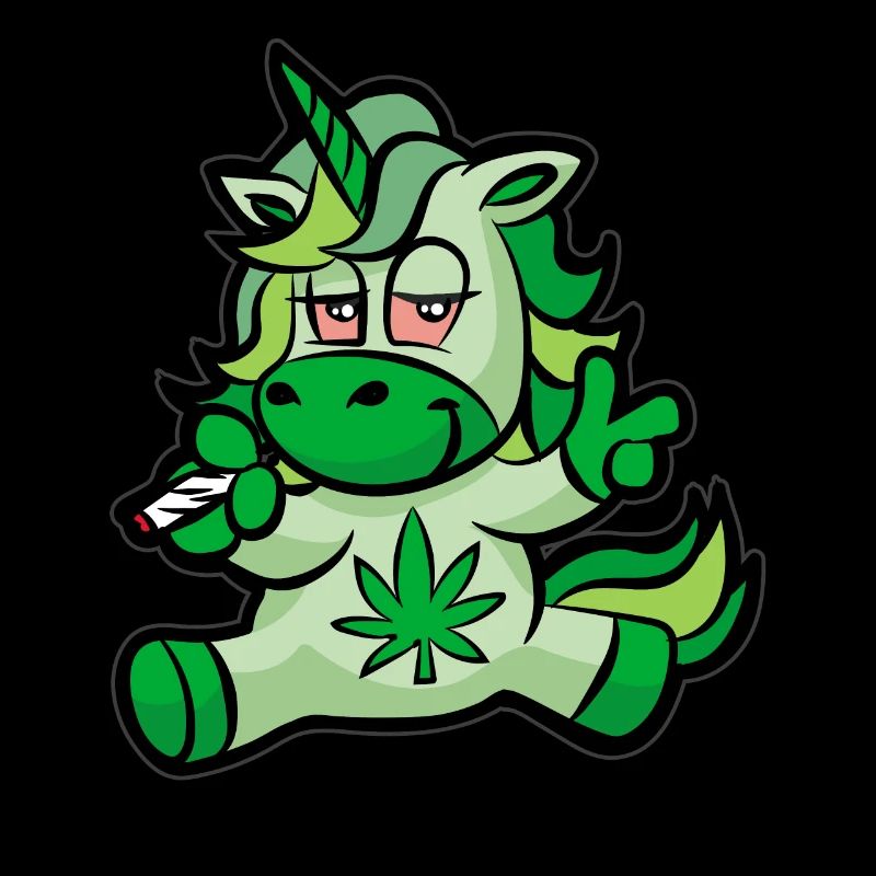 Kiffendes Einhorn Weed Kiffer 420