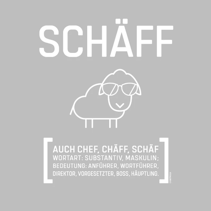 SCHÄFF CHEF CHÄFF BOSS weiss Geschenkidee