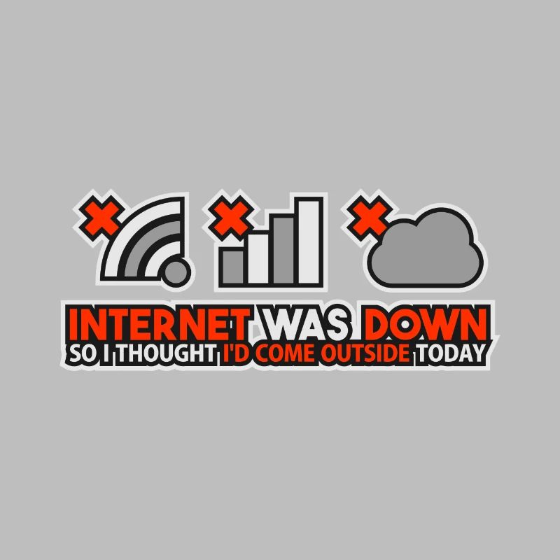 Internet Was Down - Offline Programmierer Computer