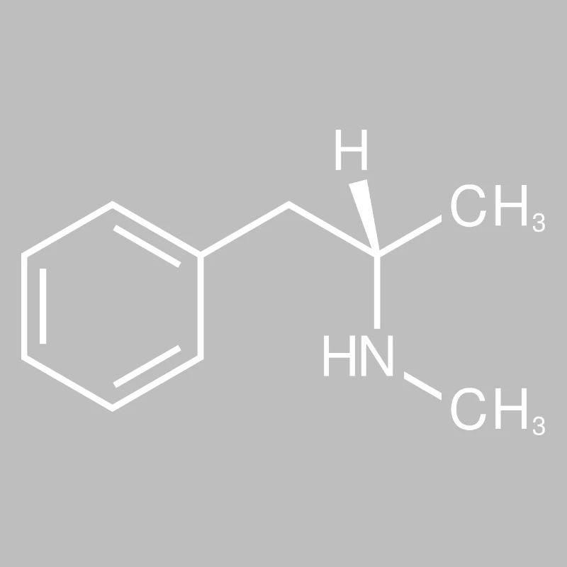 Formule développée de la molécule de crystal meth